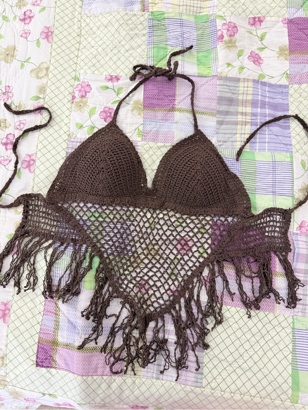San Souci Crochet Triangle Top